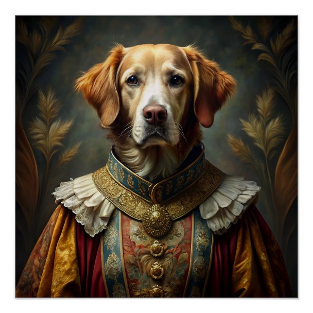 Poster Portrait personnalisé de chien : votre chien comme (Devant)