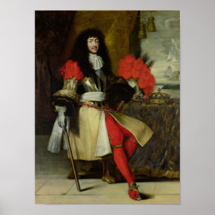 Poster Portrait posé de Louis XIV après 1670