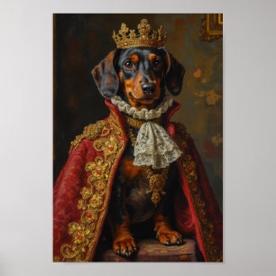 Poster Portrait Royal de Dachshund
