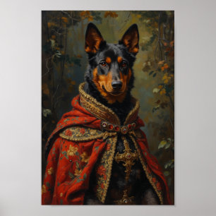 Poster Portrait Royal de Kelpie Australien