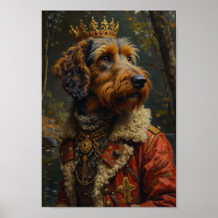 Poster Portrait Royal de Lévrier Otterhound