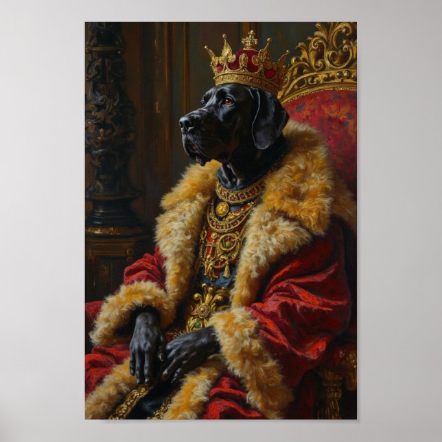 Poster Portrait Royal Grand Danois (Devant)