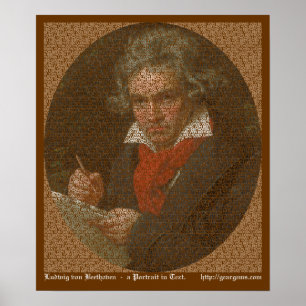 Poster Portrait texte Beethoven