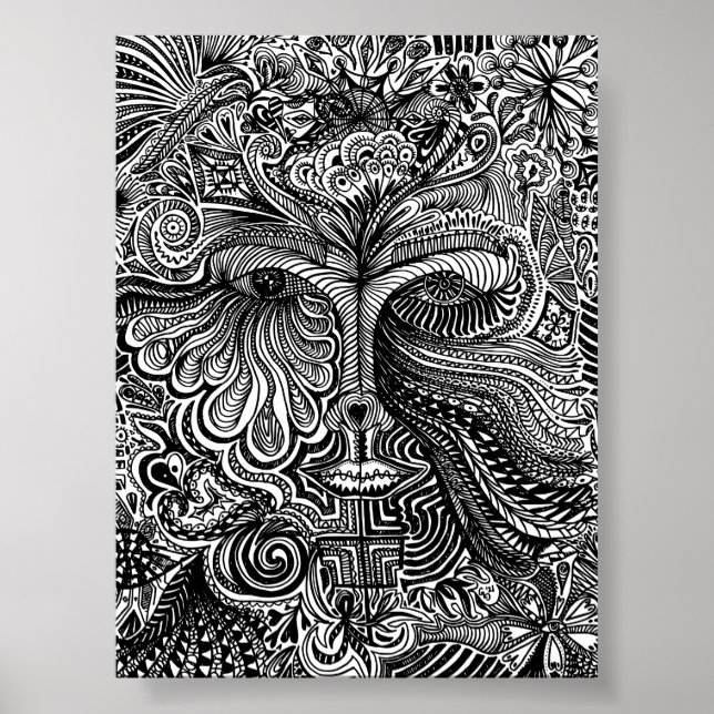 Poster Portrait Trippy (Devant)