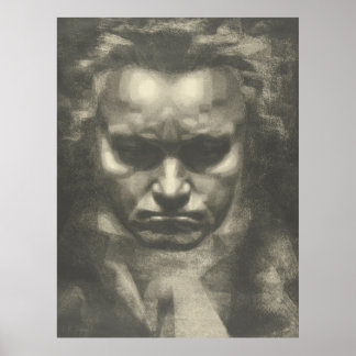 Poster Portrait Van Beethoven