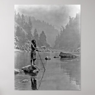 Poster Portrait Vintage amérindien