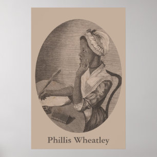 Poster Portrait Vintage du poète Phillis Wheatley