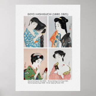 Poster Portraits de femmes japonaises - Goyō Hashiguchi