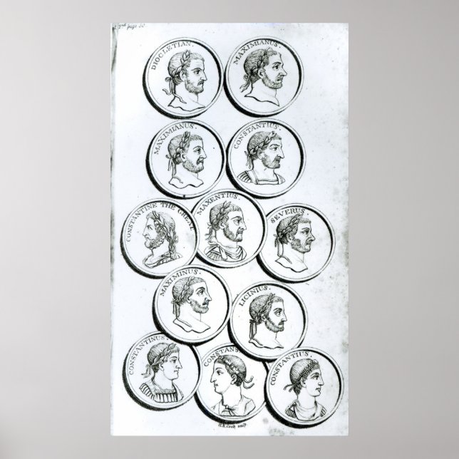 Poster Portraits d'empereurs romains (Devant)