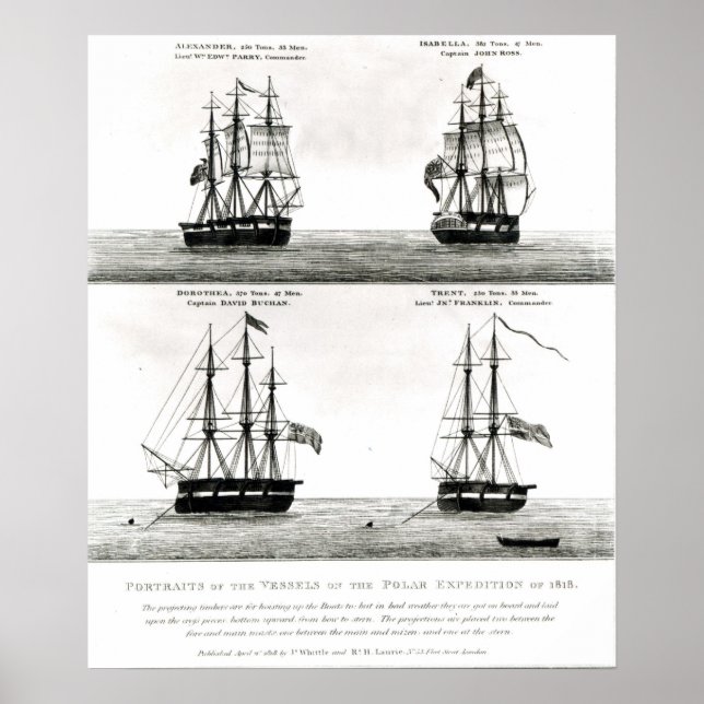 Poster Portraits des navires de l'expédition polaire (Devant)