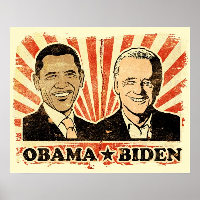 Poster Portraits d'Obama Biden (Devant)
