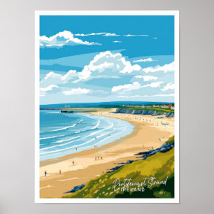 Poster Portstewart Strand Irlande Illustration Voyage