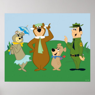 Poster Pose classique Yogi Bear and Friends
