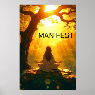 Poster Pose de méditation Yoga personnalisable