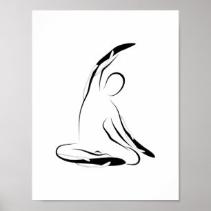 Poster Pose de sirène Pilates