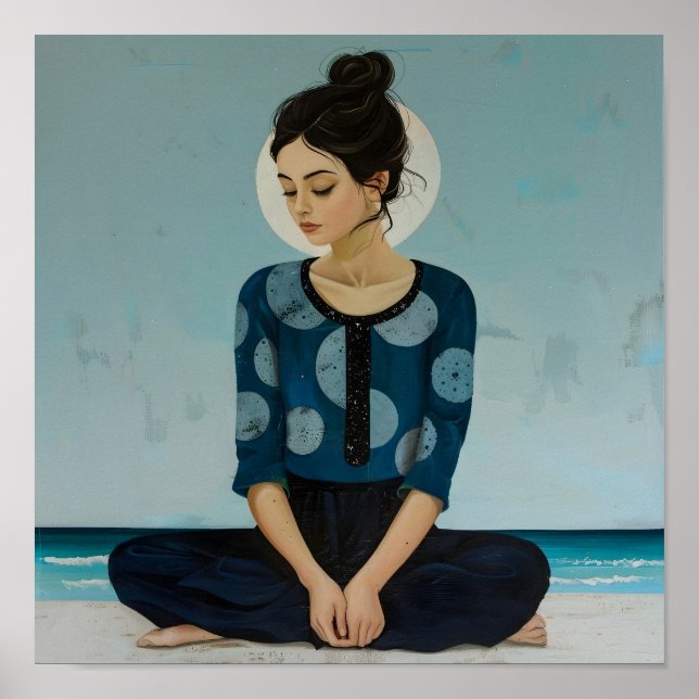 Poster Pose de Yoga apaisant (Devant)