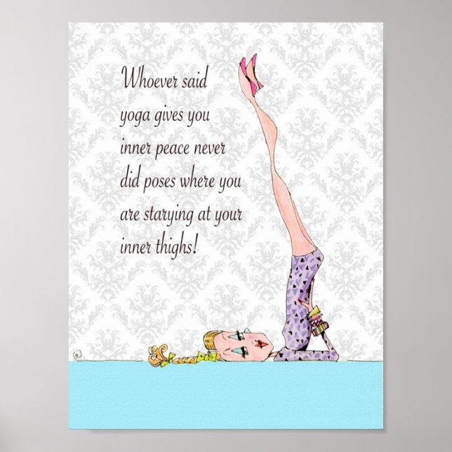 Poster Pose de yoga pour la paix intérieure (Devant)