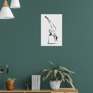 Poster Pose d'escalade Pilates - Chaise Wunda