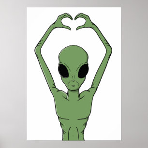 Poster Pose du cœur extraterrestre