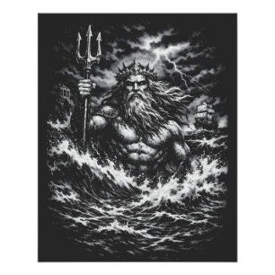 Poster Poséidon — Seigneur des Profondeurs par BurnsInHel