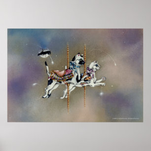 Poster Poseurs, Beaux-Arts - Chats Carrousel