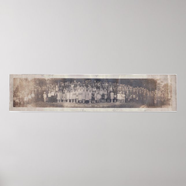 Poster Poseyville EN 1923 Eglise St Francis (Devant)