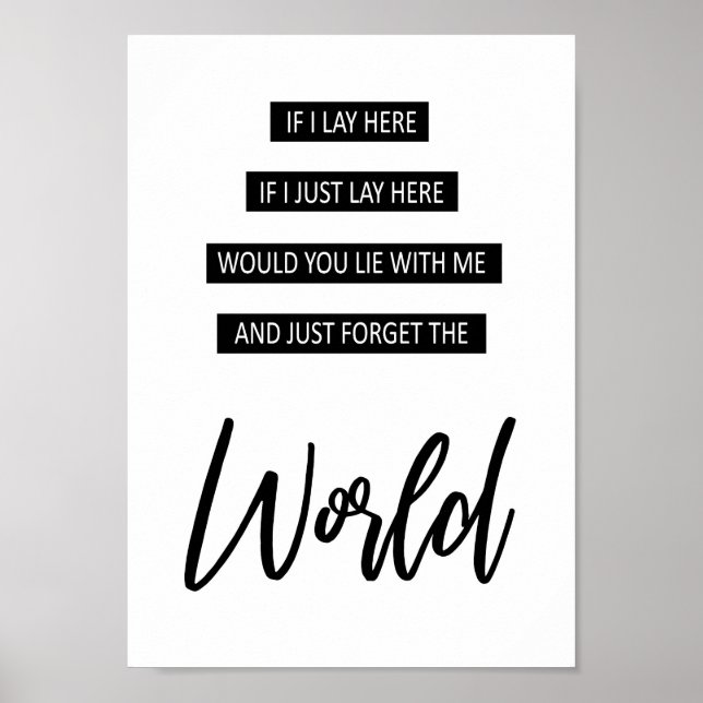 Poster Posez Ici Oubliez Le Monde Chasser Les Voitures Ch (Devant)