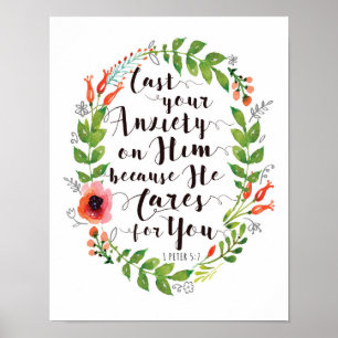 Poster Posez votre anxiété sur lui Art Imprimer