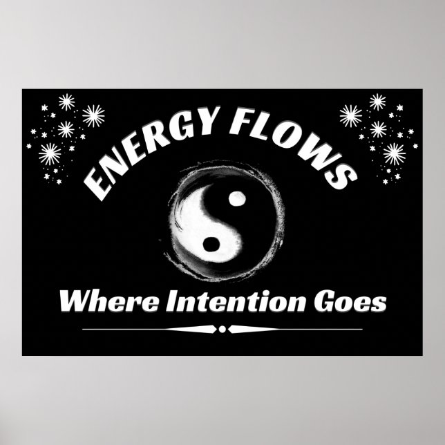 Poster positif de l'art mural "Yin Yang Energy" (Devant)