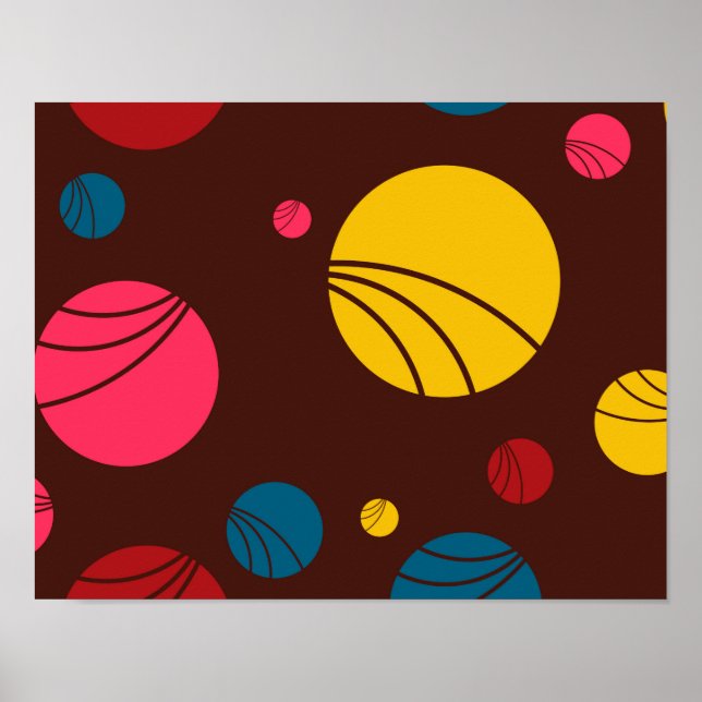 Poster Positif, ludique, heureux, moderne, cercles cool a (Devant)