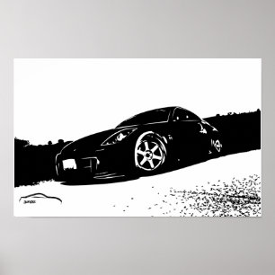 Poster Position avant Nissan 350z