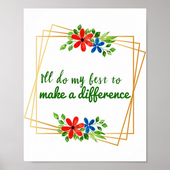 Poster positive bonne vibes citations pour l'acceptation  (Devant)