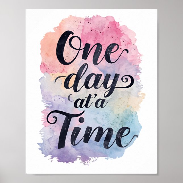 Poster Positive Sobriety and Recovery Saying (Devant)