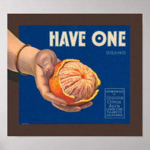 Poster Posséder un Étiquette Vintage Crate