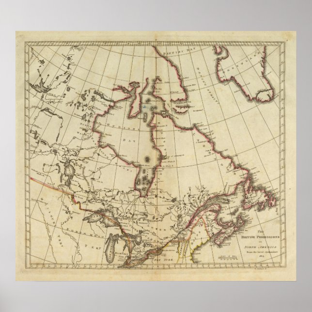 Poster Possessions britanniques en Amérique du Nord (Devant)