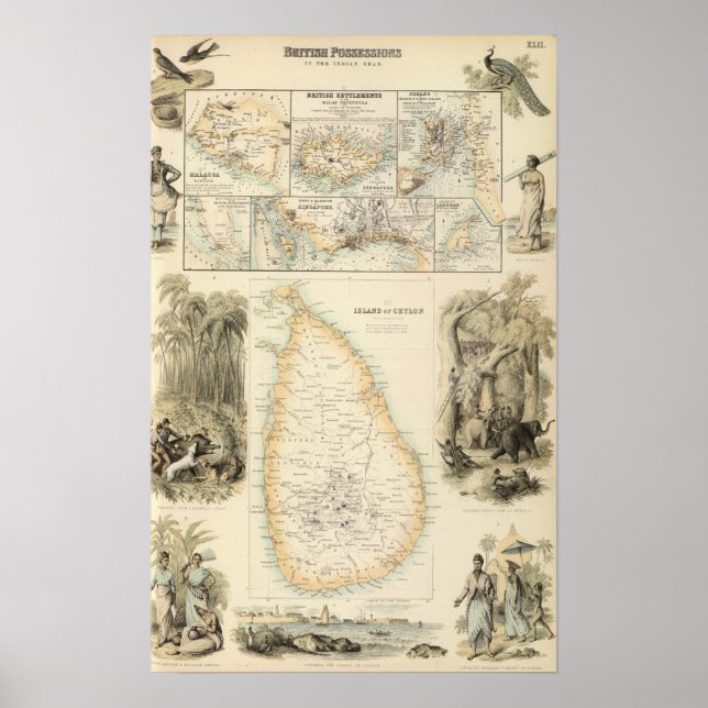 Poster Possessions britanniques en mer d'Inde (Devant)