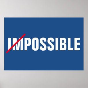 Poster Possibilités Inspirationnelles Impossible Réussite