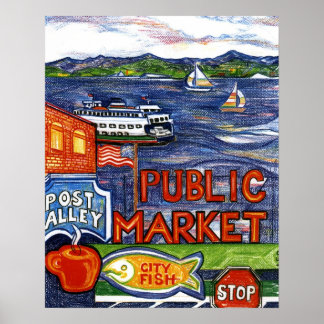 Poster Post Alley with Ferry