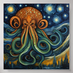 Poster Post-impressionnisme de Cthulhu
