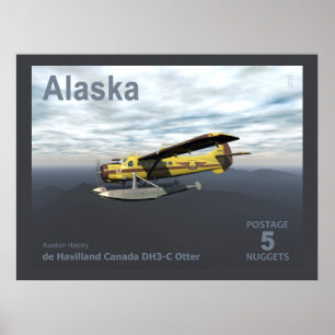 Poster Postage en Alaska - de Havilland DH3-C Otter
