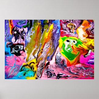 Poster POSTE D'ART DE 36" x 24" COLORÉ KALEIDOSCOPE MATTE