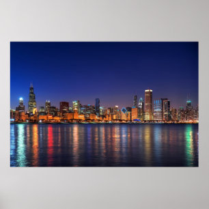 POSTER POSTE SKYLINE CHICAGO