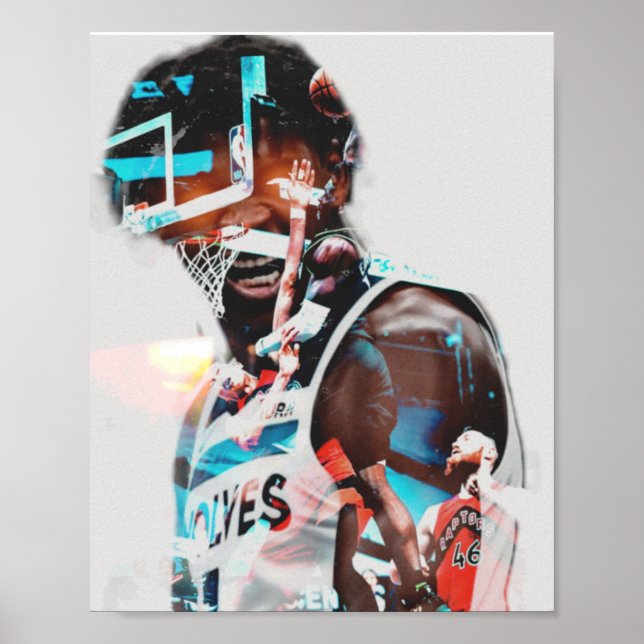 Poster Póster anthony edwards, baloncesto, sport (Devant)