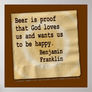 Poster Poster, Art - La bière est la preuve