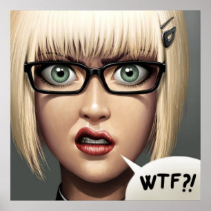 Poster POSTER/CANVAS PRINT · wtf?!