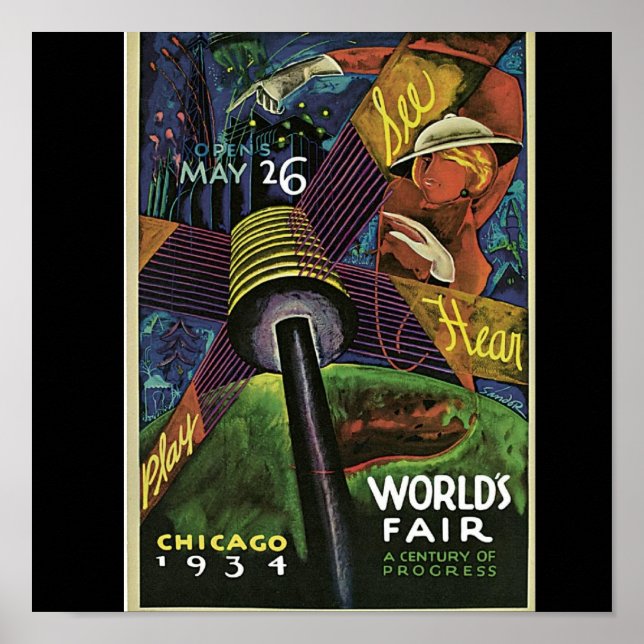 Poster Poster-Chicago World's Fair-1934 (Devant)