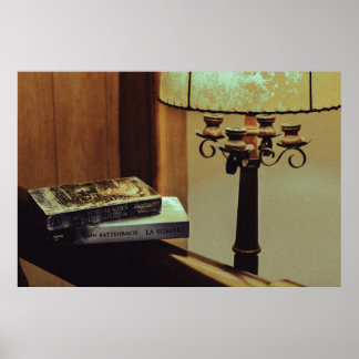 Poster Póster con fotografía de ambiente vintage lectura