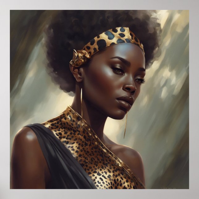 Poster *Poster de la dame léopard (Devant)