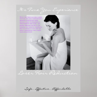 Poster Poster-Femme-Cheveux Laser Dans La Serviette