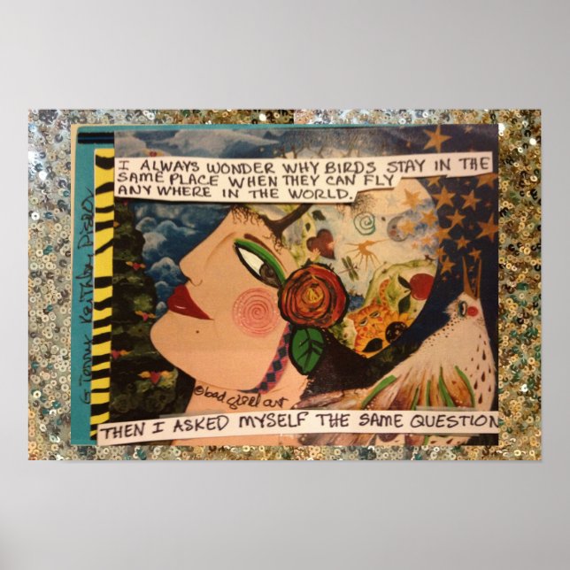 POSTER POSTER-I SE DEMANDE TOUJOURS POURQUOI LES OISEAUX  (Devant)